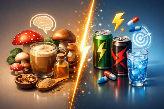 Mushroom Drinks vs Energy Drinks for Focus