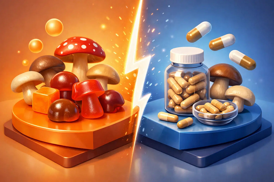 Mushroom Gummies vs Capsules: Which Wins?