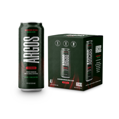 ARGOS ELIXIR | Sparkling Mushroom Beverage – 4 Pack